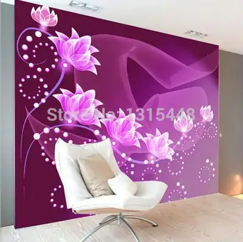Потребителски 3d тапети с Флорални тапети на стенописите лоза голям стенопис ТЕЛЕВИЗИЯ, на стената в хола спалня на фона на тапети декор