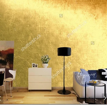 Потребителски фотообои, Златен металик, съвременните фрески за хола спалня на хотела тапети винил тапети